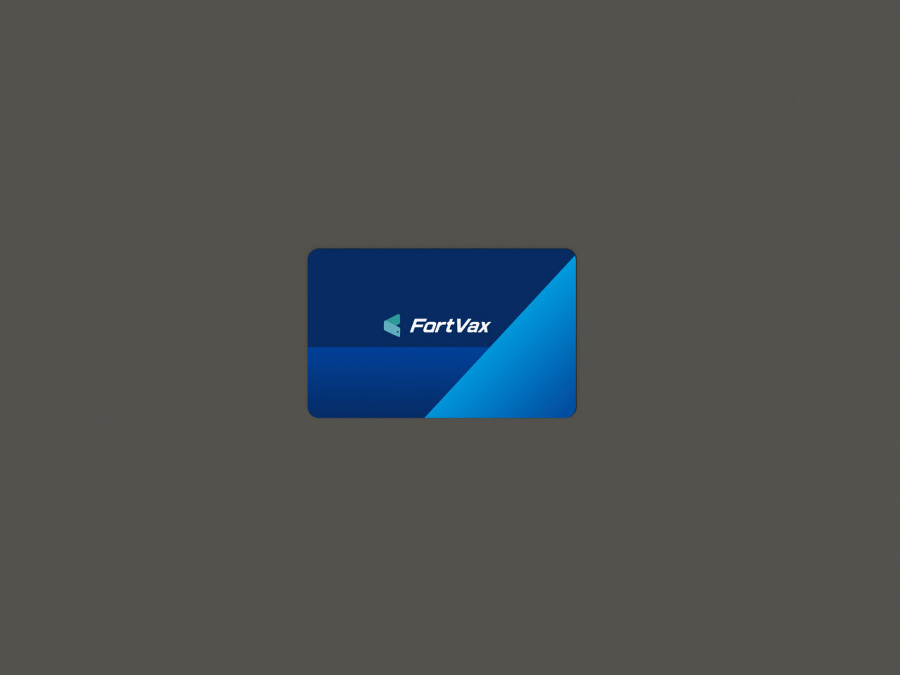 FortVax Cold Wallet Card (Blue namecard holder)