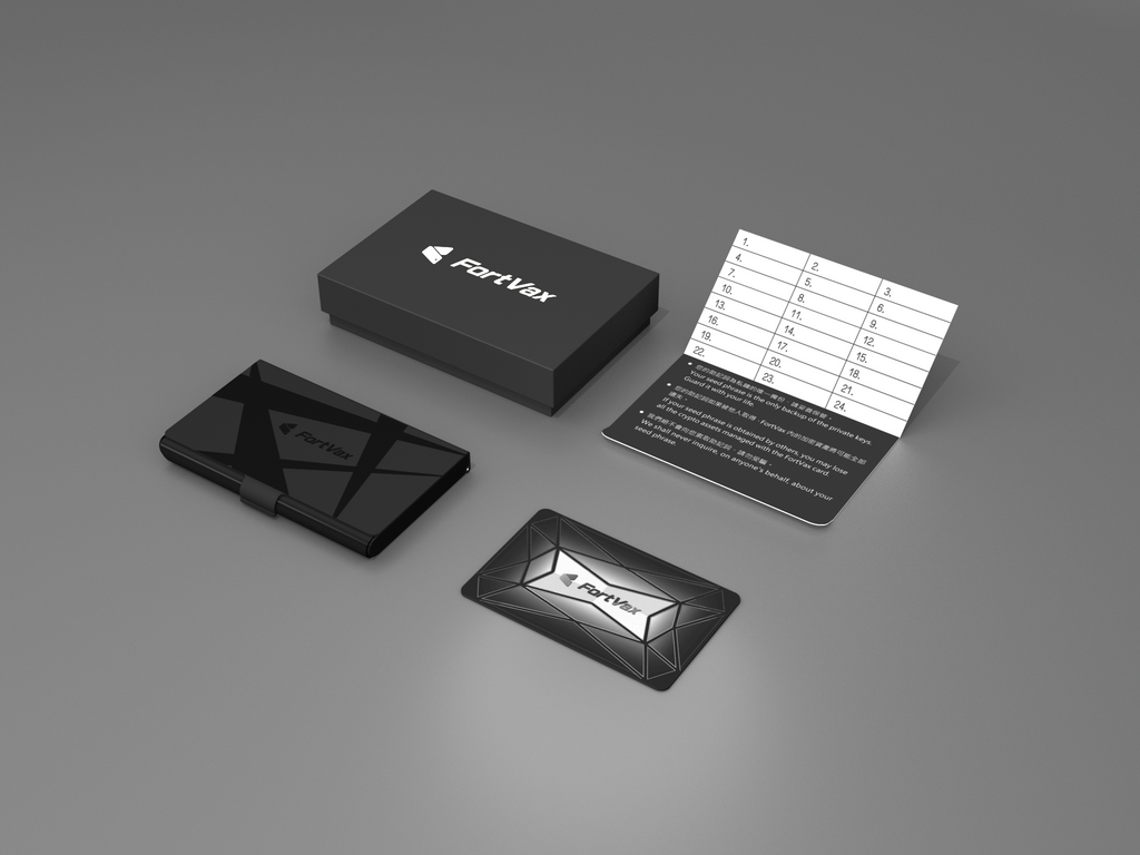FortVax Cold Wallet-Metal x Black Card Holder